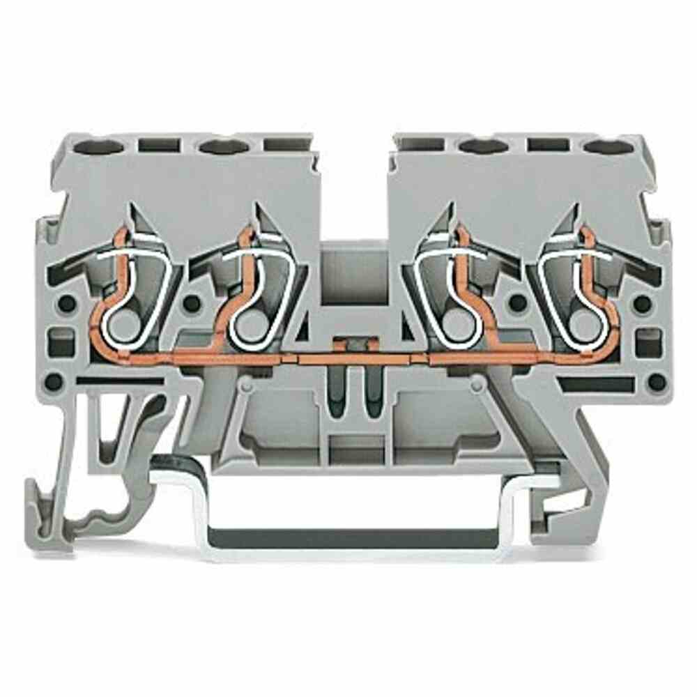 WAGO 4-Leiter-Durchgangsklemme 0.08 - 2.5mm² grau – 870-831