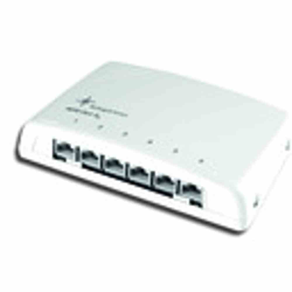 TELEGÄRTNER MPD6-HS Patchpanel AP reinweiß CAT6A 6xRJ45 RAL9010 – J02021A0050