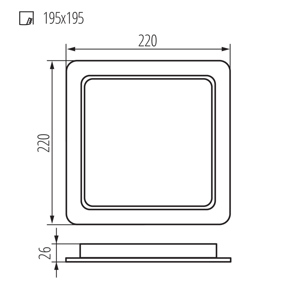 Kanlux TAVO LED DL 24W-NW