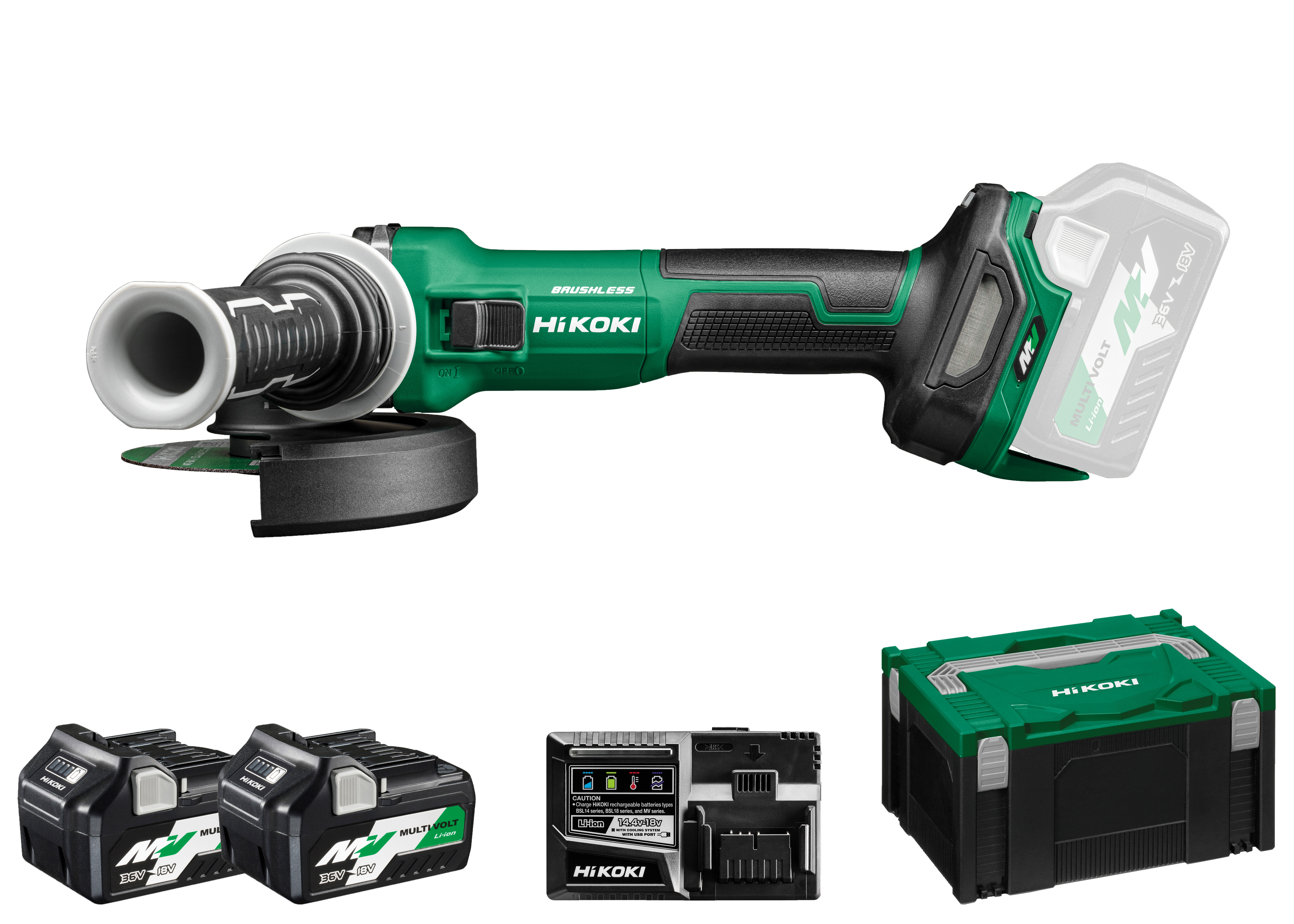 HiKOKI G3613DVE(2.5) (HSC III) Akku Winkelschleifer 125mm 2,4 Kg Regelelektronik