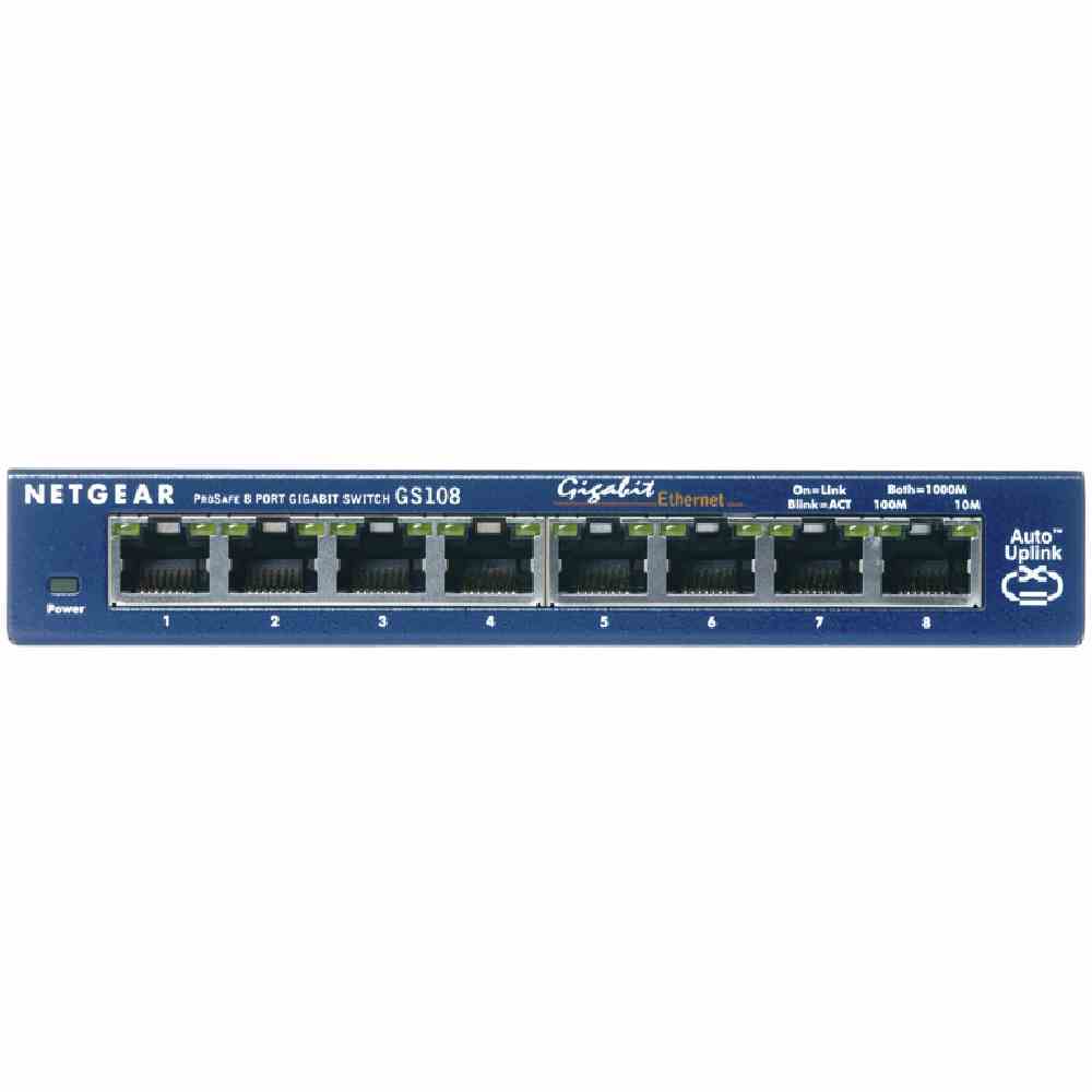 NETGEAR 8 Port Gigabit Desktop/Wandmontage Switch Metallgehäuse