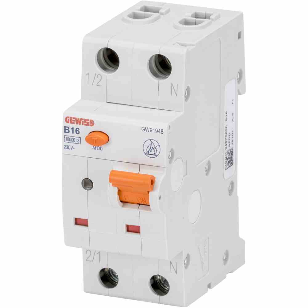 GEWISS Brandschutzschalter GW91907 , B, 2p, 13A, 230V, 2TE, IP20 – GW91907