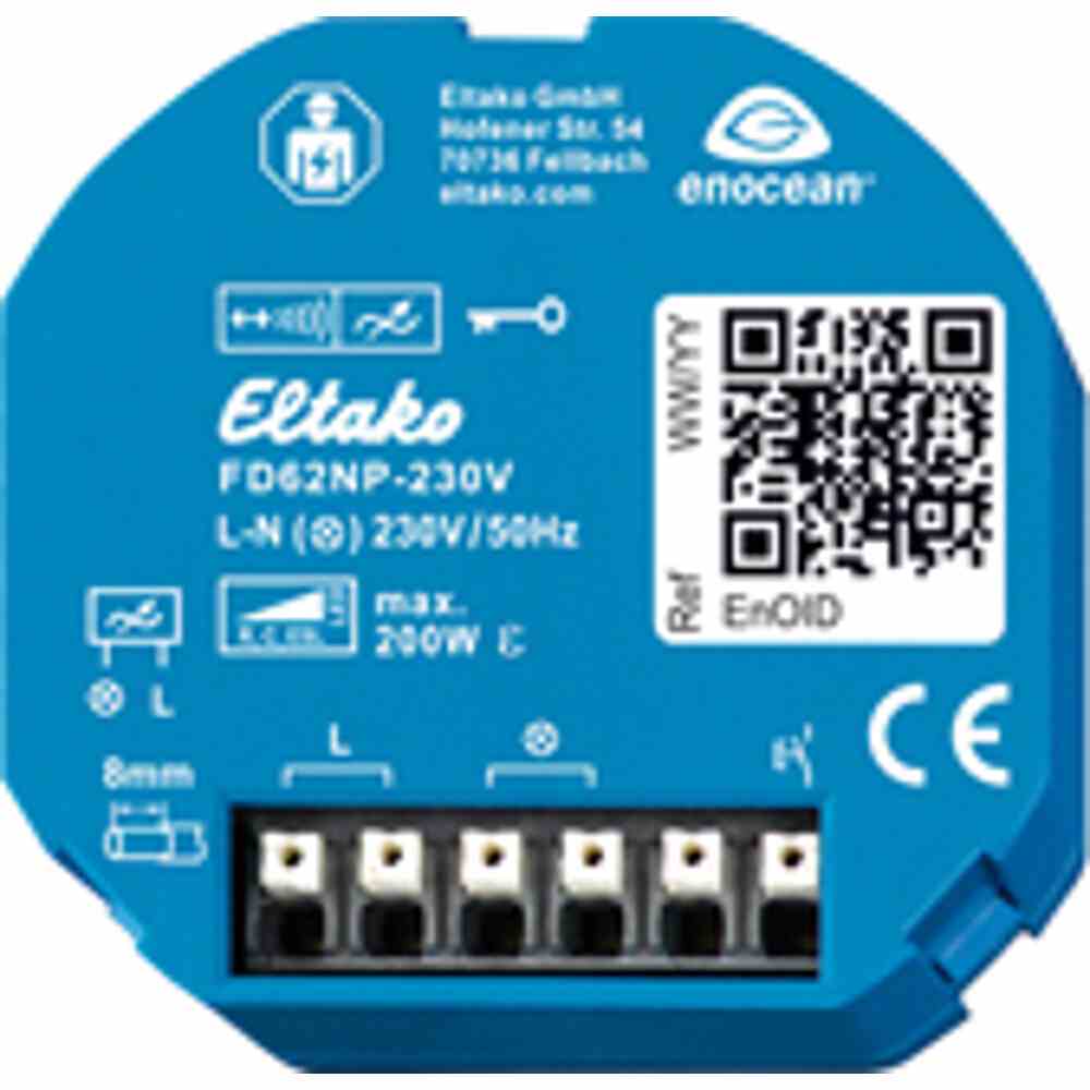 ELTAKO Funk-Aktor, 868MHz, Unterputz, 230 V AC, Geeignet für Dimmer – FD62NP-230V