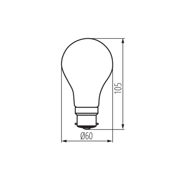 Kanlux XLED A60 B22 7W-WW