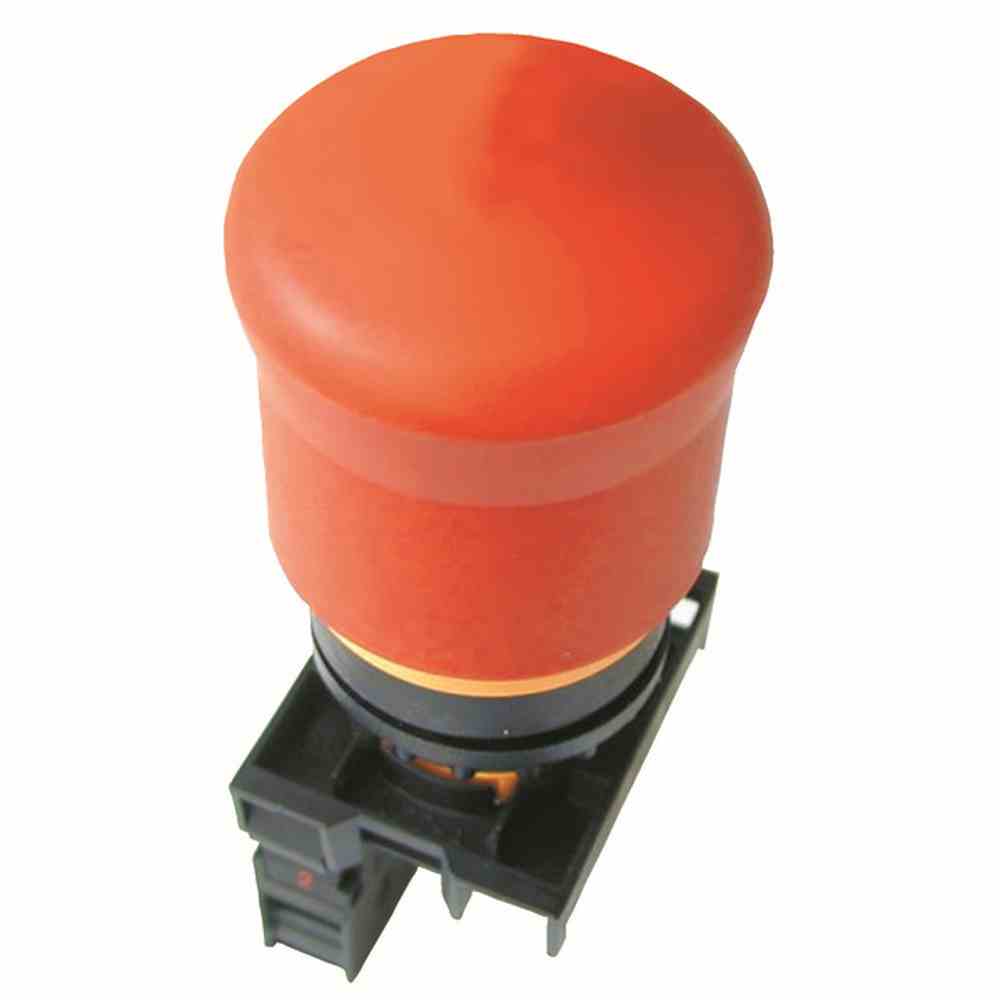 EATON M22-PV/K01 NOT-HALT/AUS-Taste, d = 38 mm, zugentriegelt, unbeleuchtet, 1 Öffner, Fronteinbau – M22-PV/K01