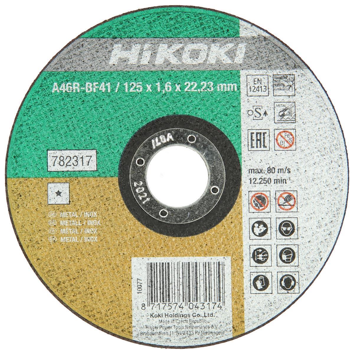 HiKOKI Trennscheibe (Inox) 125X1,6 (25 Stk)