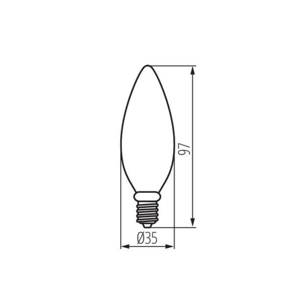 Kanlux XLED C35E14 4,5W-WW