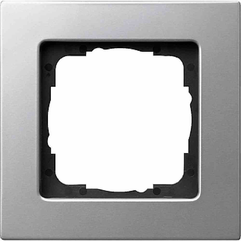 Gira Abdeckrahmen 1f flach Gira E22 Aluminium