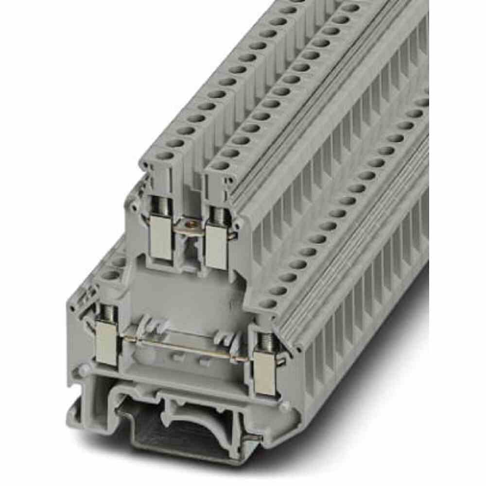 PHOENIX Reihenklemme, 0,2-4mm², 2Etagen, grau, 32A, Hutschiene 35mm – UKK 5