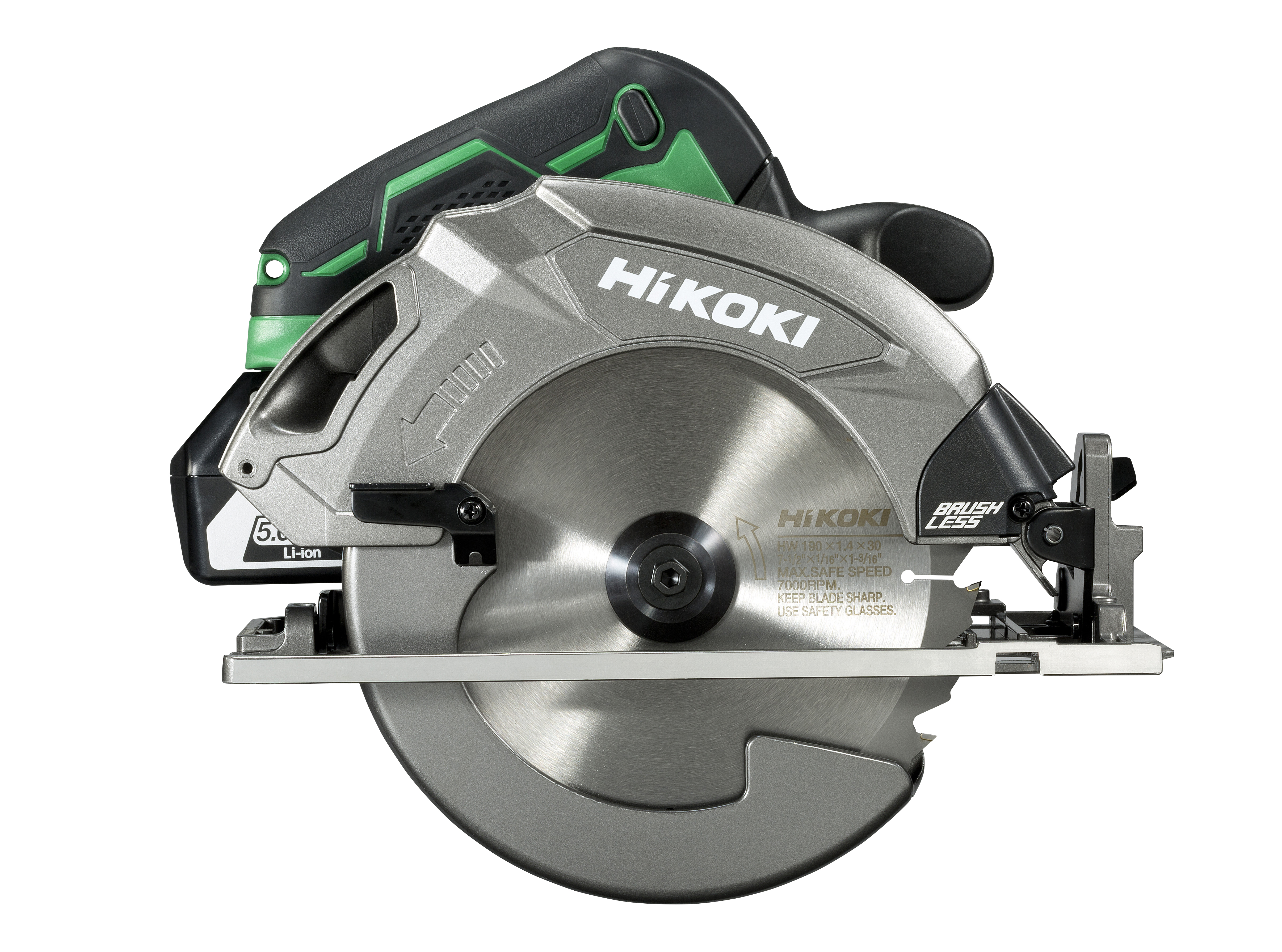 HiKOKI C1807DA(5.0) (HSC IV) Akku Kreissäge  (brushless) 64,5 mm 3,9 Kg Auto. Power und Silent Funktion