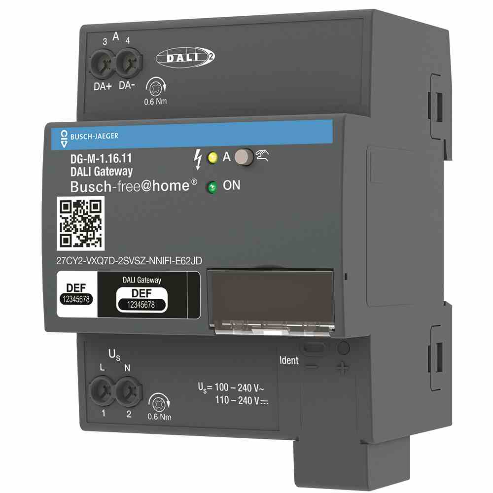 BUSCH-JAEGER Schnittstelle DALI, free@home, REG, 230V, mit LED-Anzeige – DG-M-1.16.11