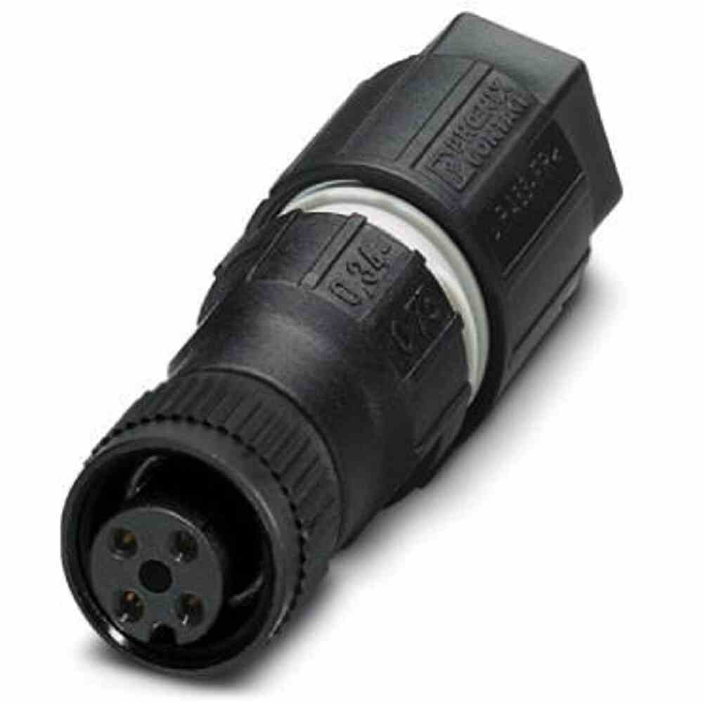 PHOENIX Sensor-Steckverbinder, 4p, M12, gerade, Schneidklemme, 0,75mm², Ø4-8mm, Kunststoff – SACC-M12FS-4QO-0,75