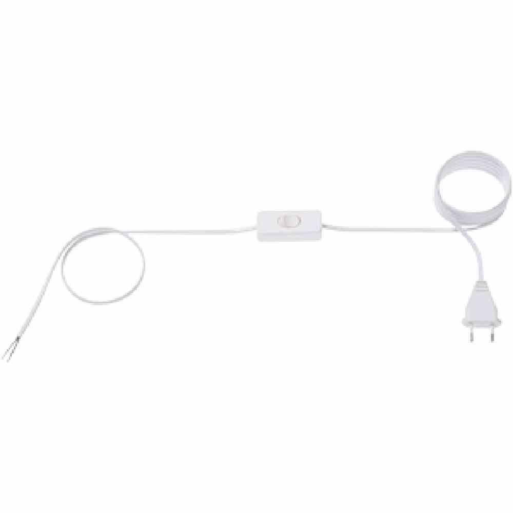 BACHMANN Netzanschlussleitung, 1,8m, 2x0,75mm², PVC, weiß, Euro-Stecker, Aderendhülse, 0-70°C, 300V – 211.274