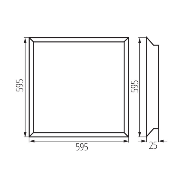 Kanlux BLINGO U34W 4080 60NW LED-Einlege-Panel