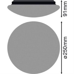 LEDVANCE LED-Anbauleuchte, 13W, 4000K, 960lm, weiß, matt, Konverter, IP44, Ø250mm, Kunststoff opal –