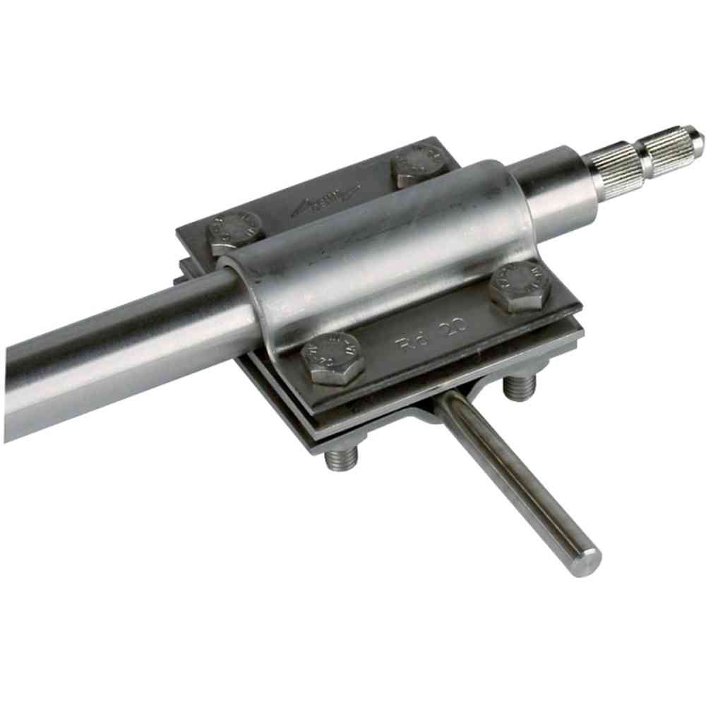 DEHN TE-Anschlussklemme rostfreier Stahl f. D 20mm f. Rd 7-10mm Fl -40mm Seile 35-70mm² 610020 – AK TE 20 7.10 FL40 V4A