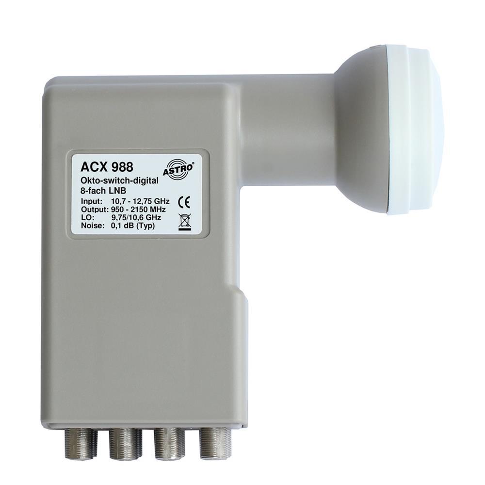 ASTRO ACX 988 Octo-Switch-LNC, 40 mm Aufnahme, für Offset-Parabolantenne AST- + ASP..., acht Receiveranschlüsse – ACX 988