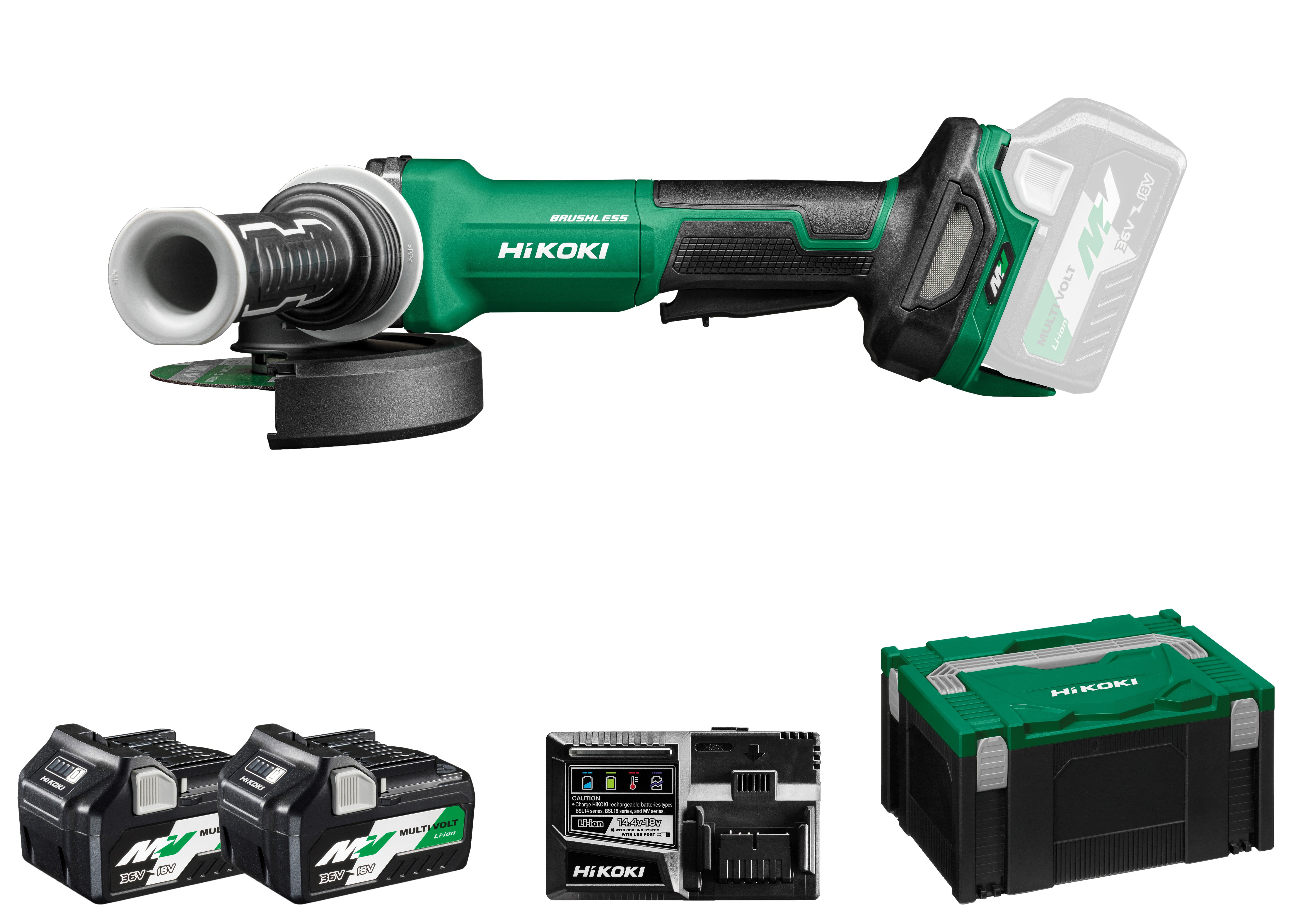 HiKOKI G3613DF(2.5) (HSC III) Akku Winkelschleifer 125mm 2,4 Kg Paddle-Schalter