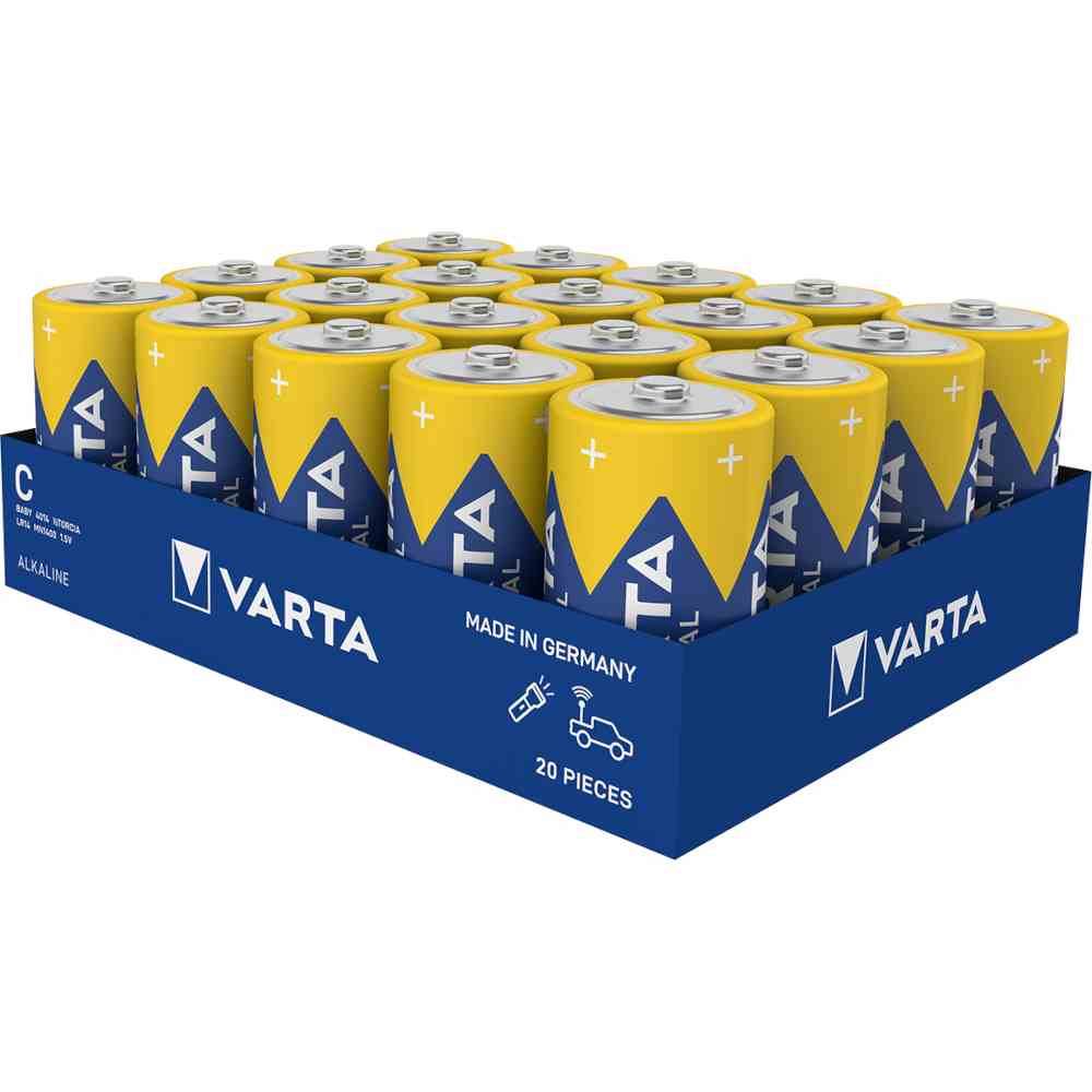 VARTA Baby Batterie, (C/AM2), 1,5V, LR14, Alkali-Mangan, 7800mAh, Ø26,2x50mm, INDUSTRIAL PRO