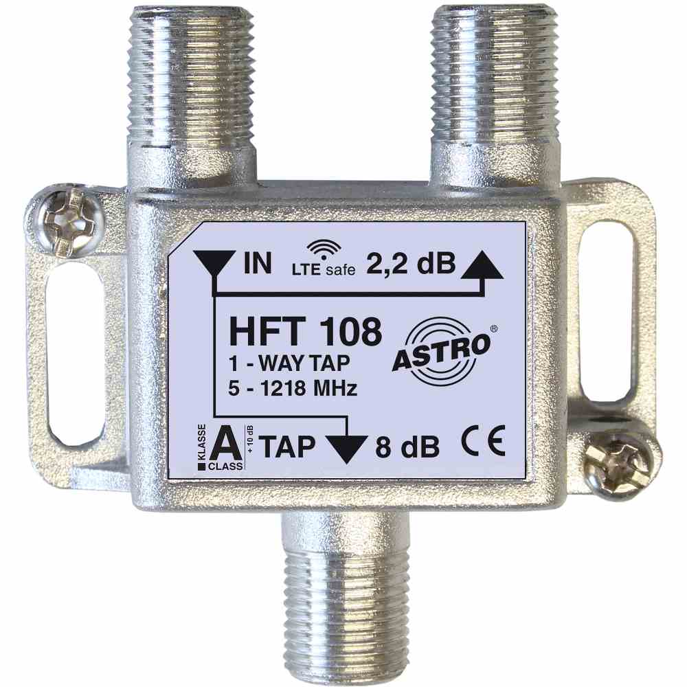 ASTRO Abzweiger, F-Connector, 1f, 1200MHz, 8,5dB1,5dB/Dg – HFT108