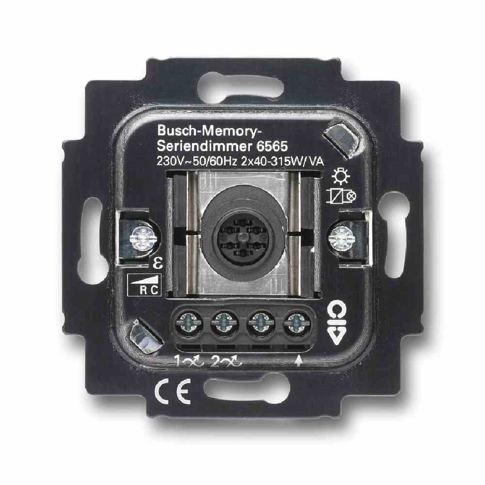 BUSCH-JAEGER Seriendimmer, 40-315W, kapazitive Last, Unterputz, Lichtwertspeicher – 6565 U