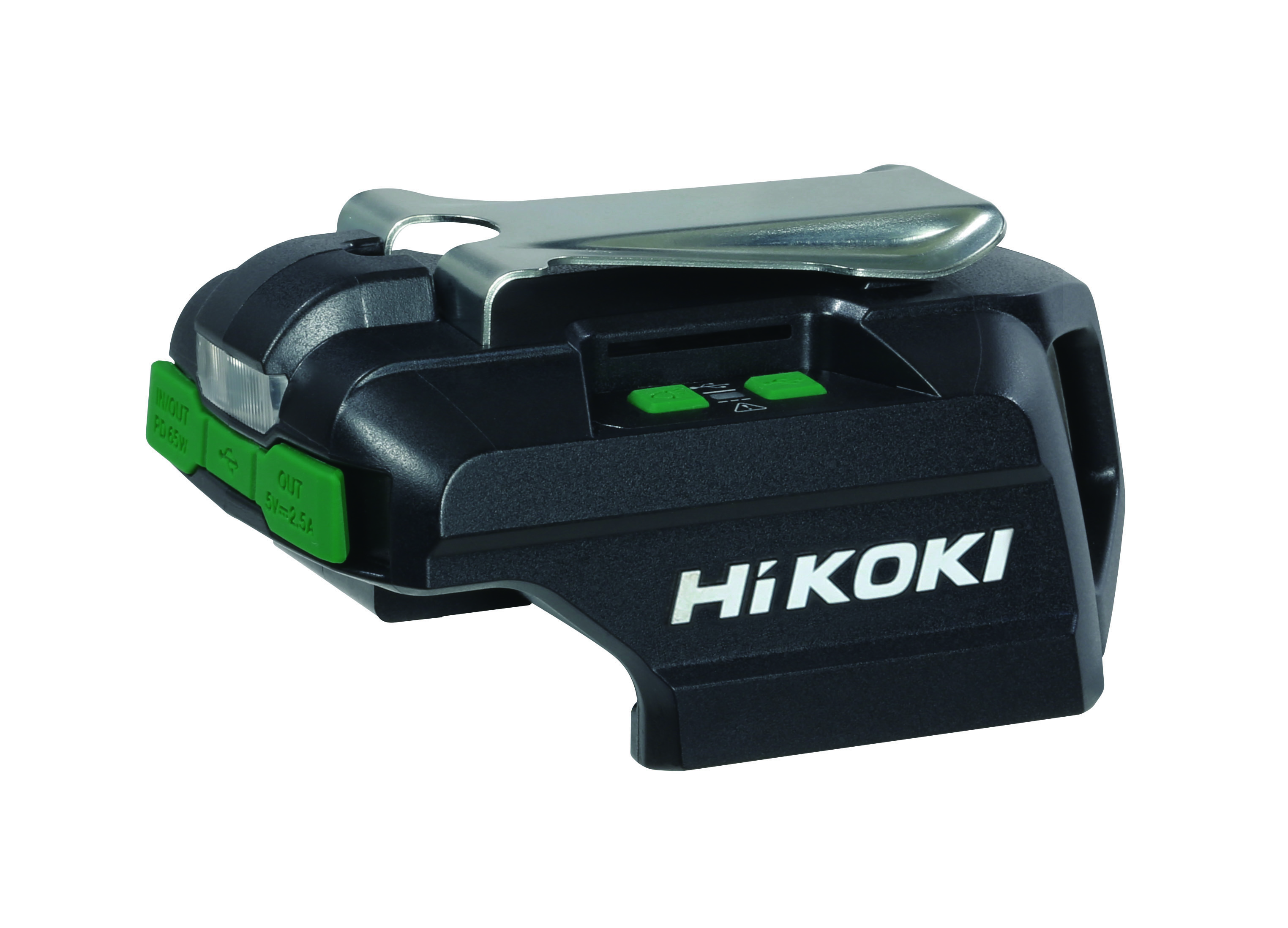 Hikoki 18V/36V Li-ion Accu USB Adapter mit Ladefunktion und Lampe