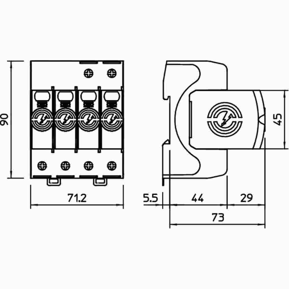 OBO BETTERMANN Überspannungsableiter V20, Typ 2, 3-polig + NPE 280V,TT