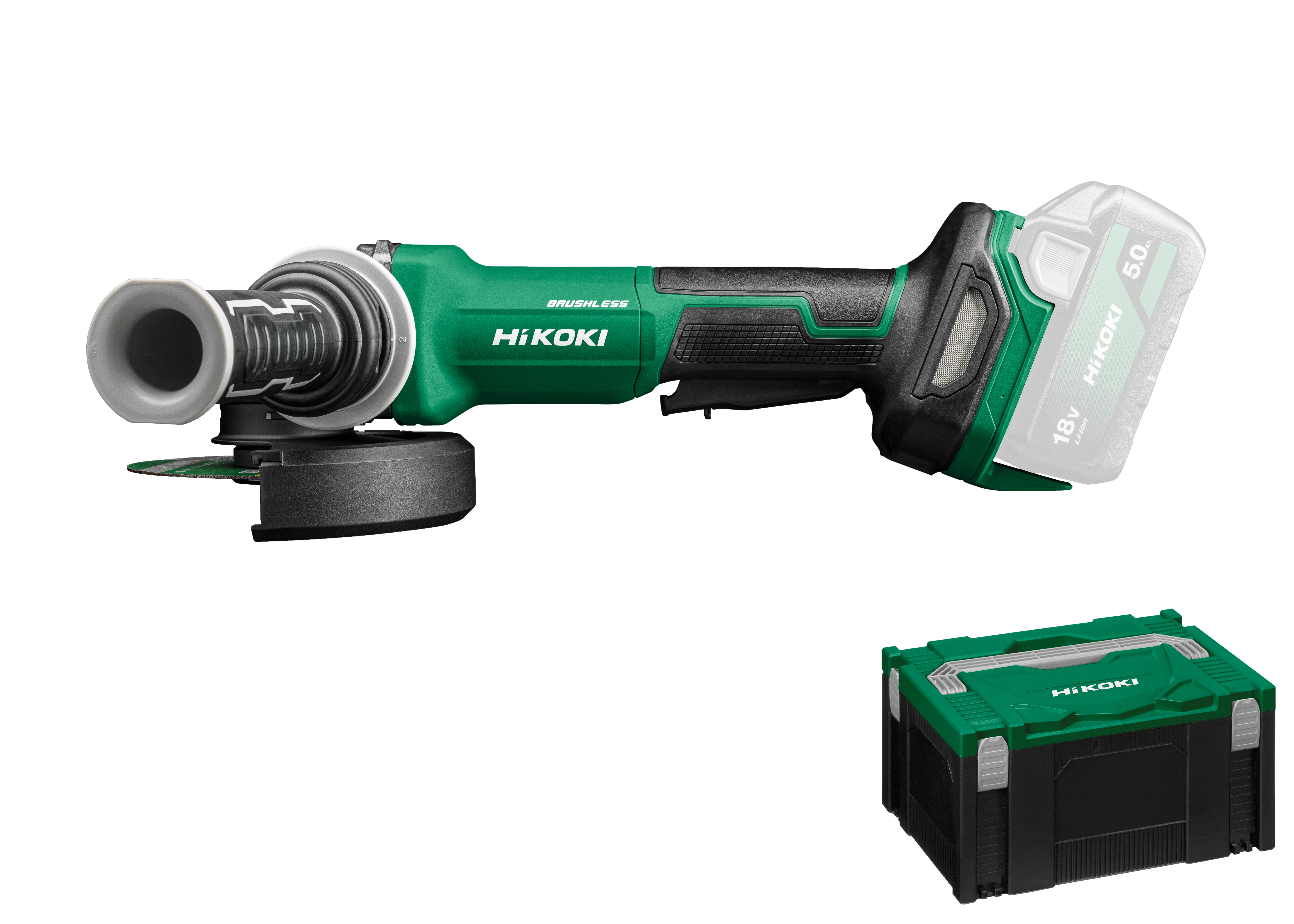 HiKOKI G1813DF(Basic) (HSC III) Akku Winkelschleifer 125mm 2,3 Kg Paddle-Schalter