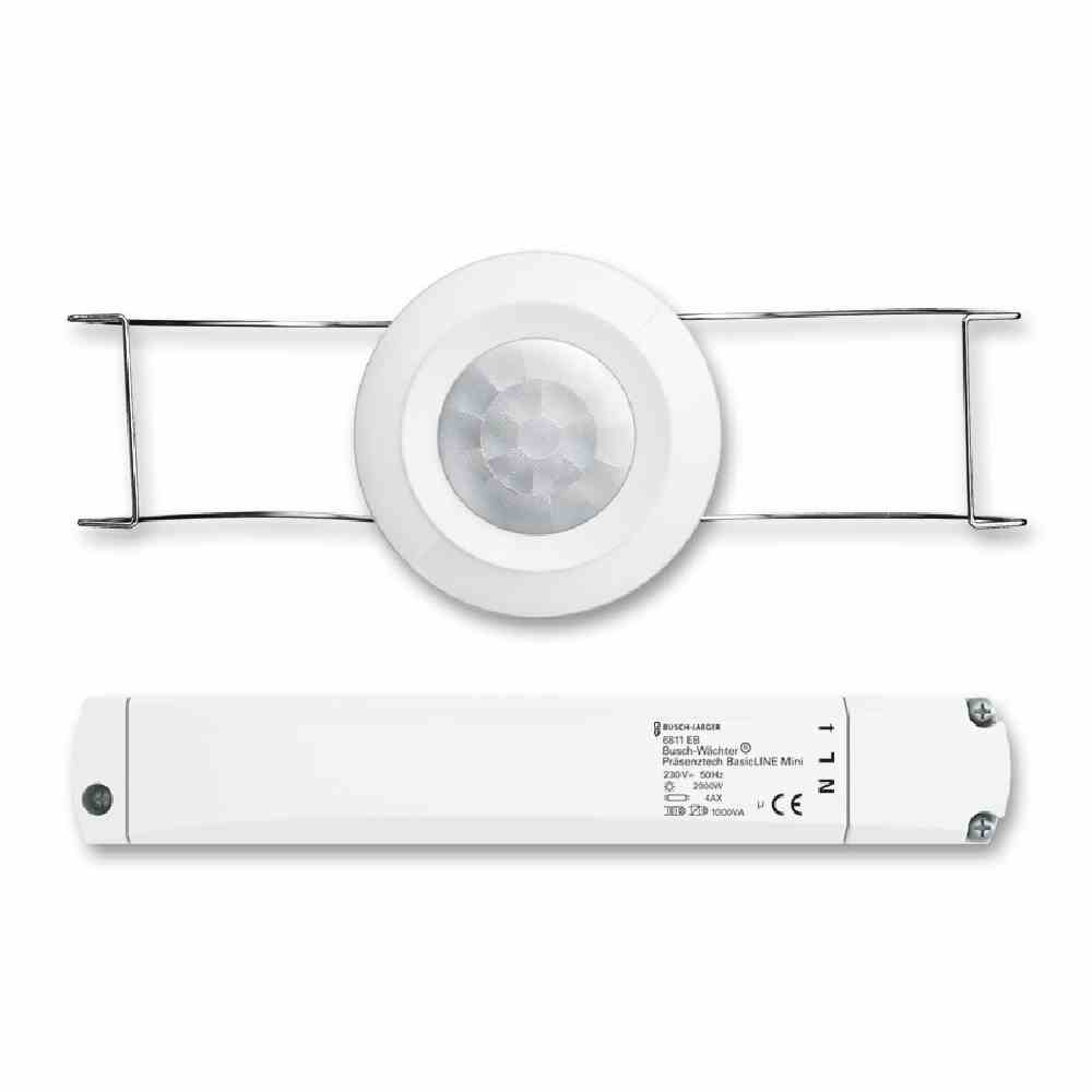 WÄCHTER Bewegungsmelder, 360°, Einbau, alpinweiß, matt, IP20, 2000W – 6811 EB WÄCHTER Bewegungsmelder, 360°, Einbau, alpinweiß, matt, IP20, 2000W – 6811 EB