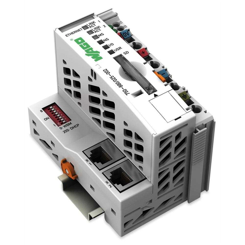 WAGO SPS - Programmierbarer Feldbuscontroller ETHERNET lichtgrau – 750-880/025-002