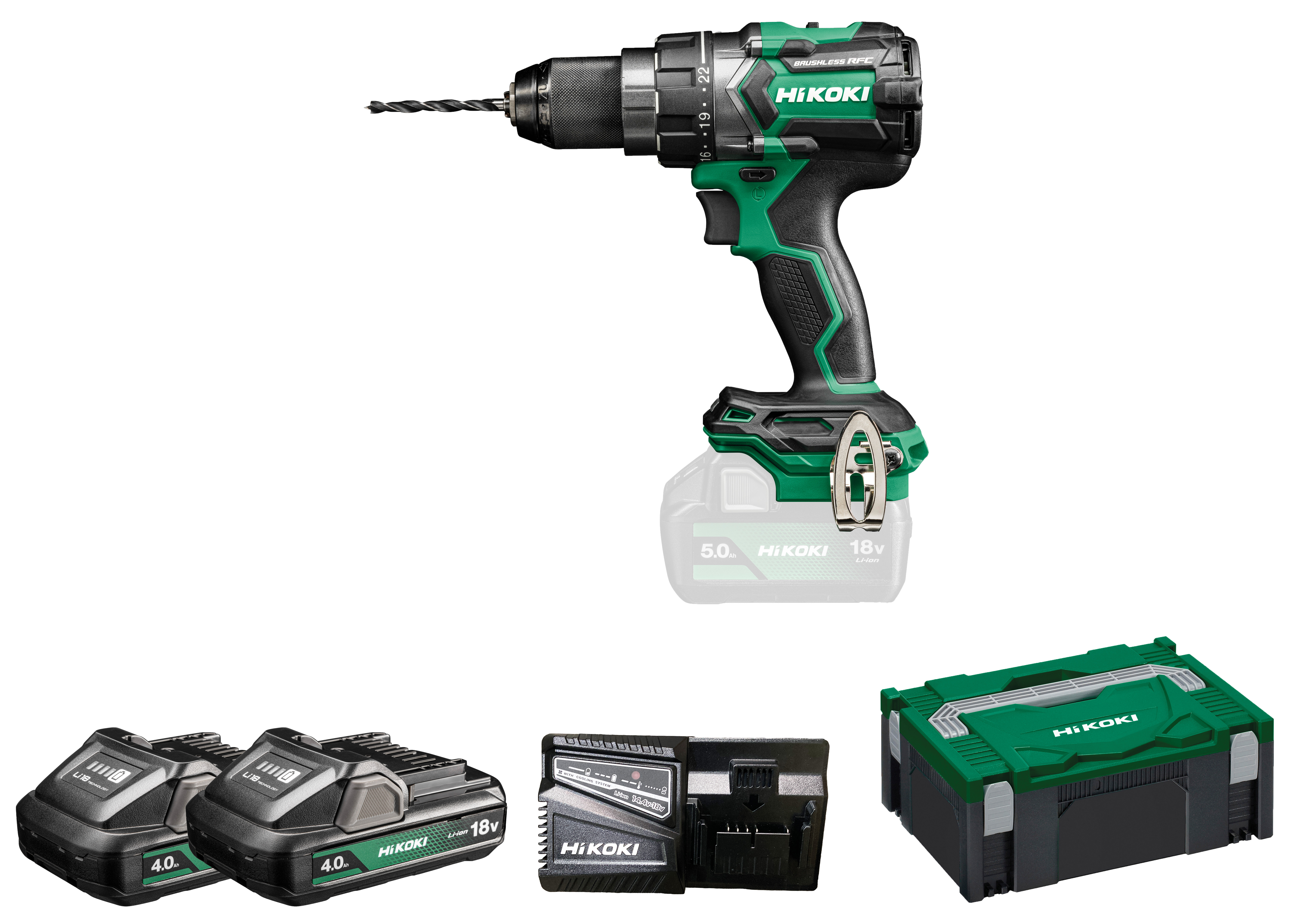 HiKOKI DS18DC(4.0) (HSC II) Akku Bohrschrauber 70/140 Nm 13mm