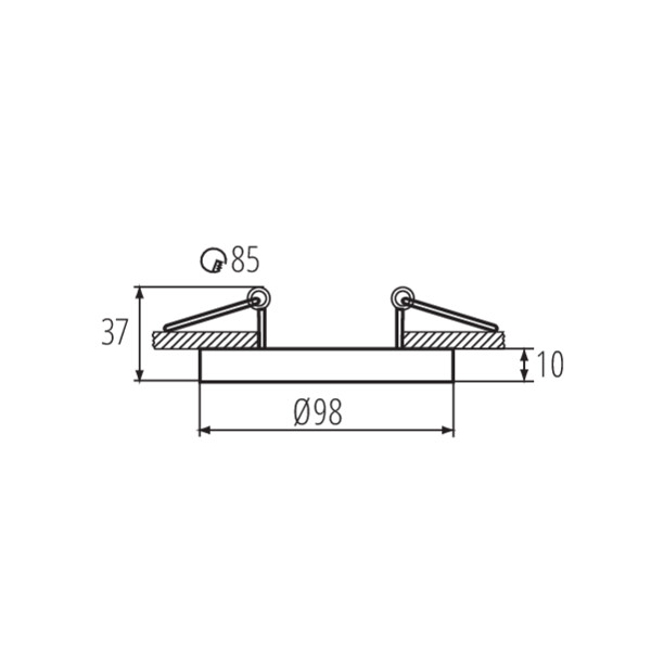 Kanlux TINY BORD DTO-W/G Einbau-Downlight weiß/gold für Leuchtmittel GU10