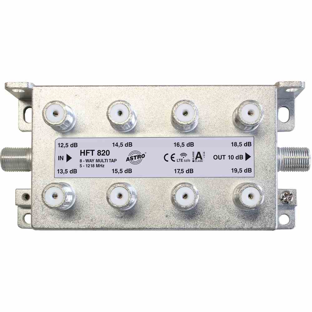 ASTRO Abzweiger, F-Connector, 8f, 1200MHz, 20,5dB9,5dB/Dg