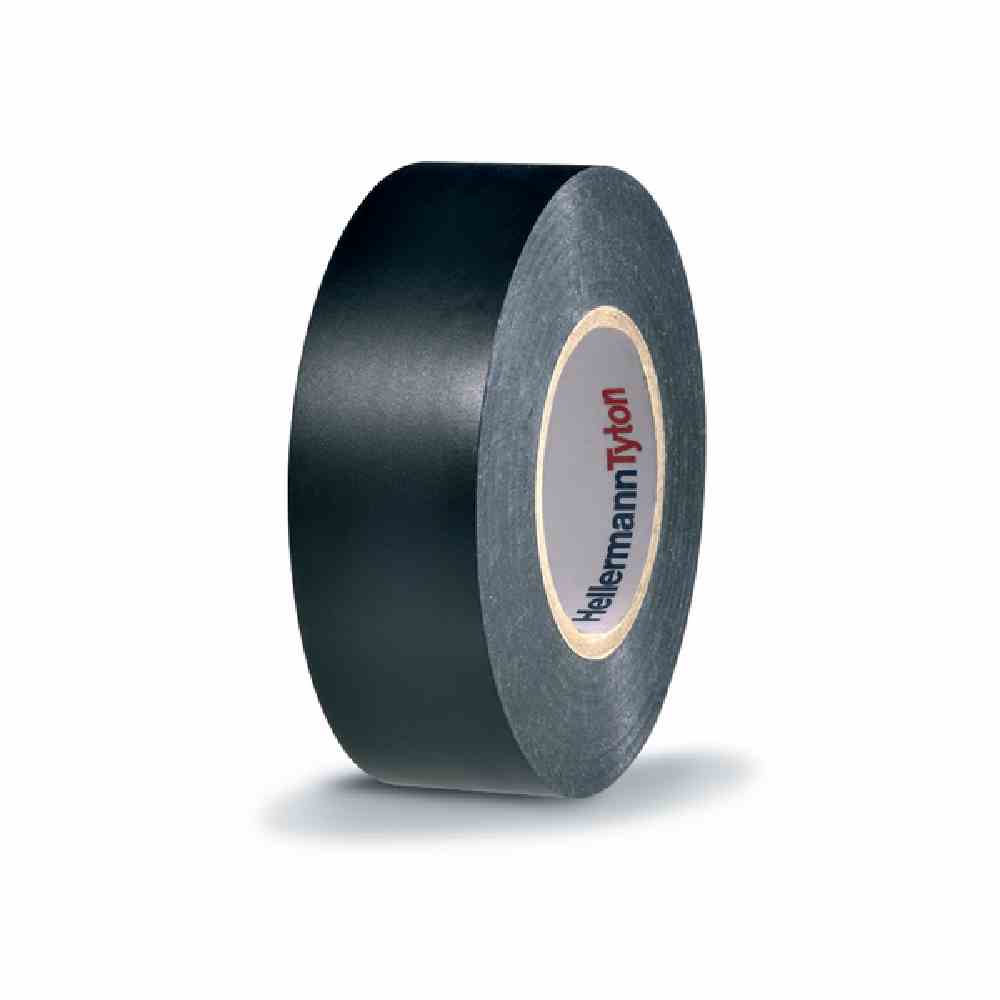 HELLERMANN TYTON Isolierband, Polyvinylchlorid (PVC), 19mm, 25m, schwarz, -10-90°C, 0,15mm, Selbstverlöschend – HTAPE-FLEX15-19x25 PVC BK 25