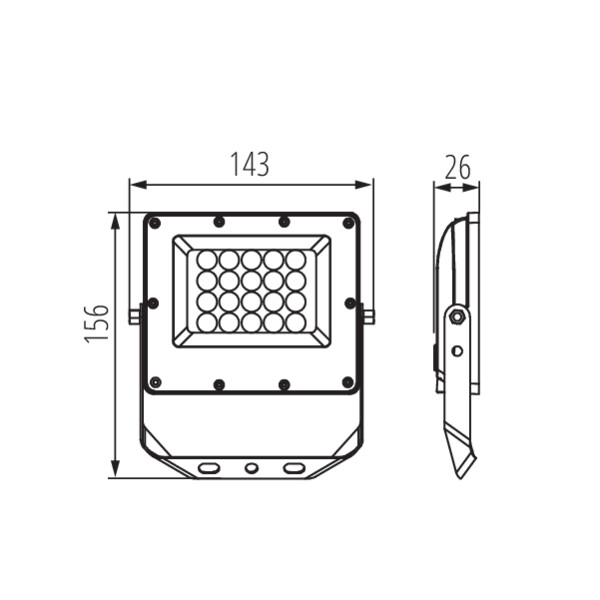 Kanlux LED Außenstrahler ACETE 20W CCT GR
