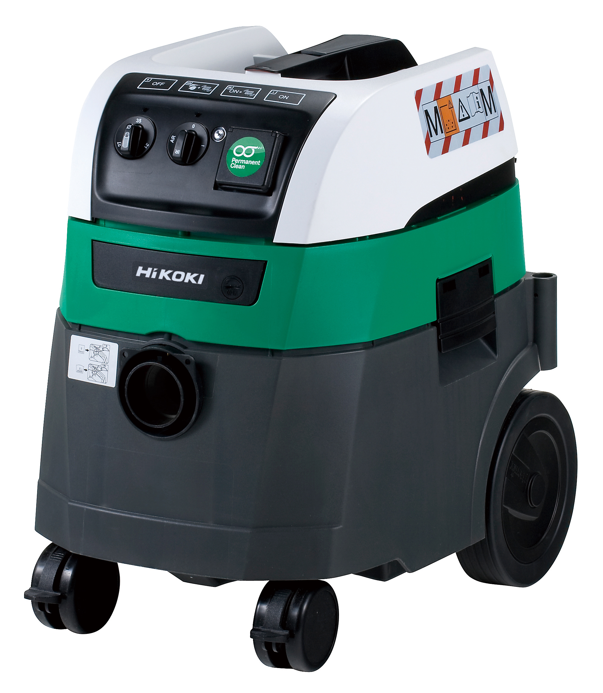 HiKOKI RP350YDM (Karton) (35 Liter, M Klasse) Nass- und Trockensauger 15,7 Kg Ein- /Ausschaltautomatik für Werkzeuge 1400W