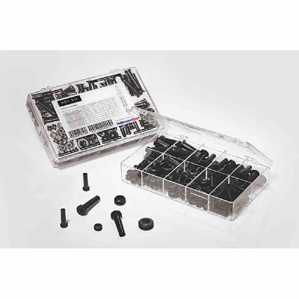 HELLERMANN TYTON Durchführungstülle, Kunststoff, Ø3,5-12mm, geschlossen, schwarz – HOT Kit PVC-FR BK 10