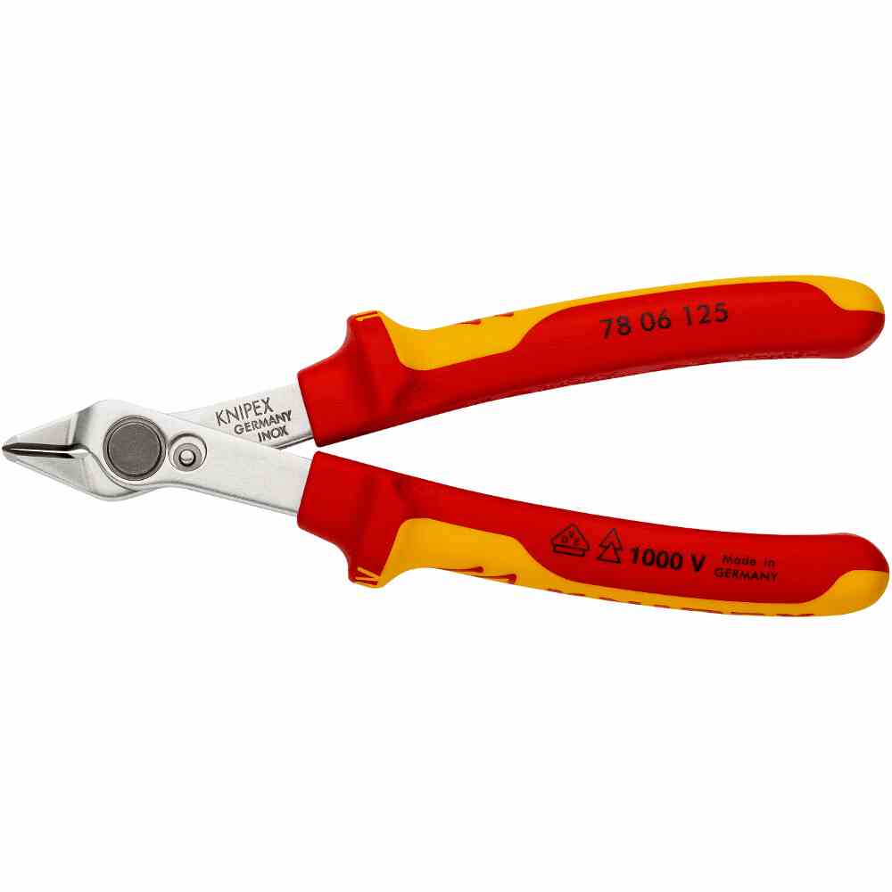 KNIPEX Seitenschneider, 125mm, Schutzisoliert 1000V, isoliert, VDE geprüft