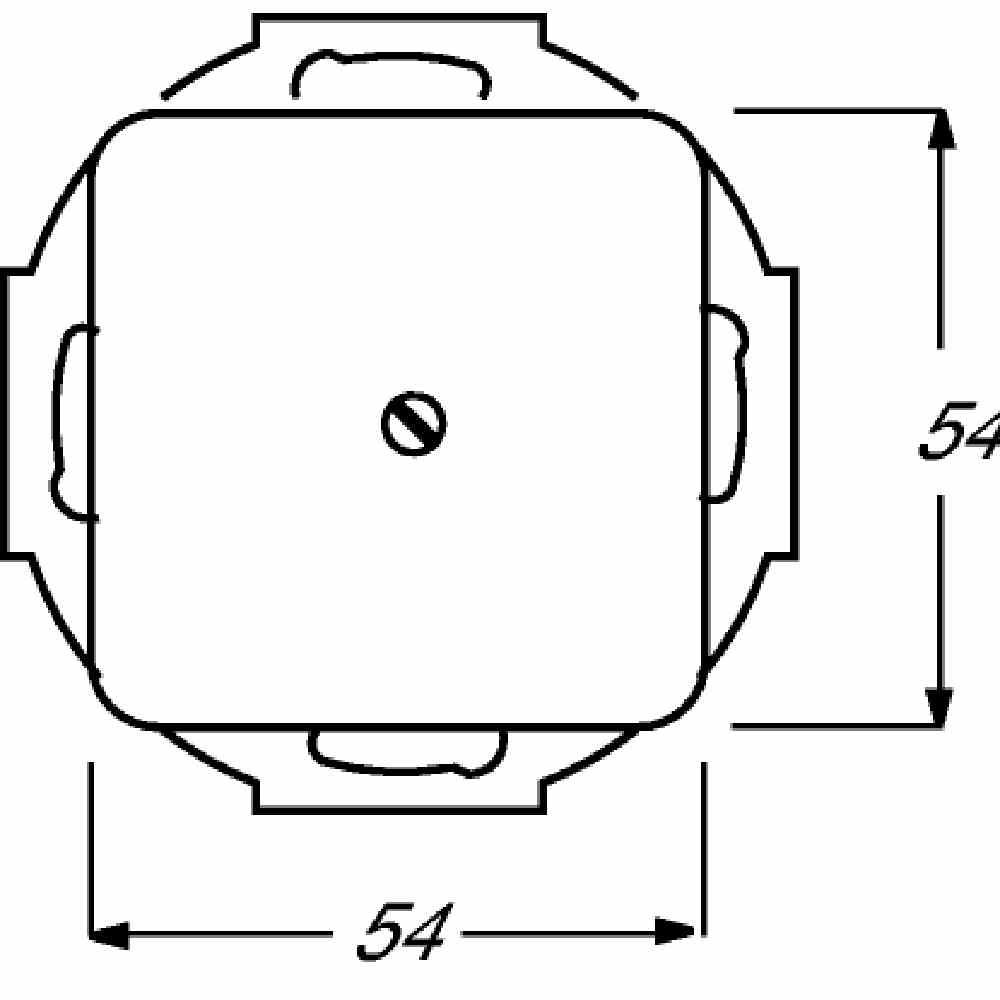 BUSCH-JAEGER REFLEX SI Tragring, Kabelauslass, alpinweiß, glänzend, Krallen-/Schraubbefestigung, ohne Beschriftungsfeld – 2527-214