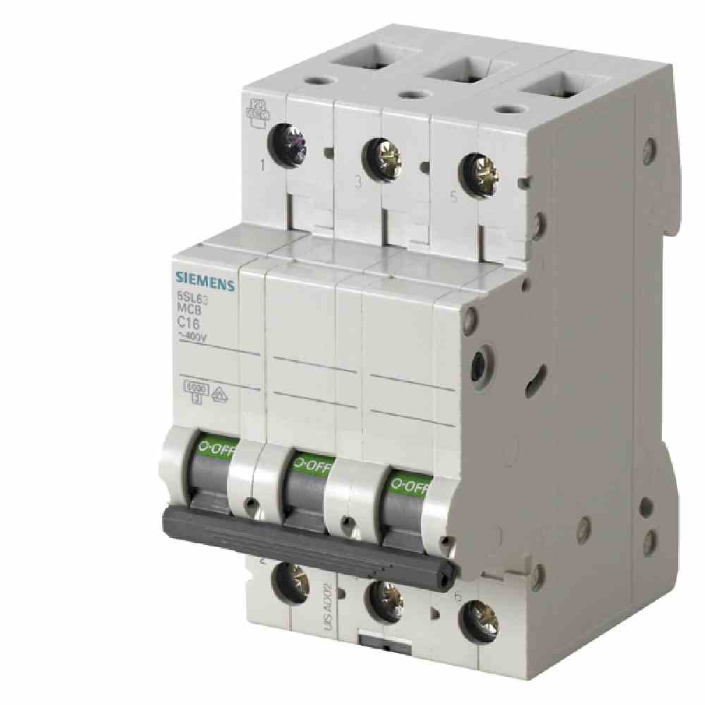 SIEMENS AG Leitungsschutzschalter, AC/DC, B, 50A, 3p, 400V, 6kA, 3TE, 50Hz, Zusatzeinrichtungen möglich, IP20