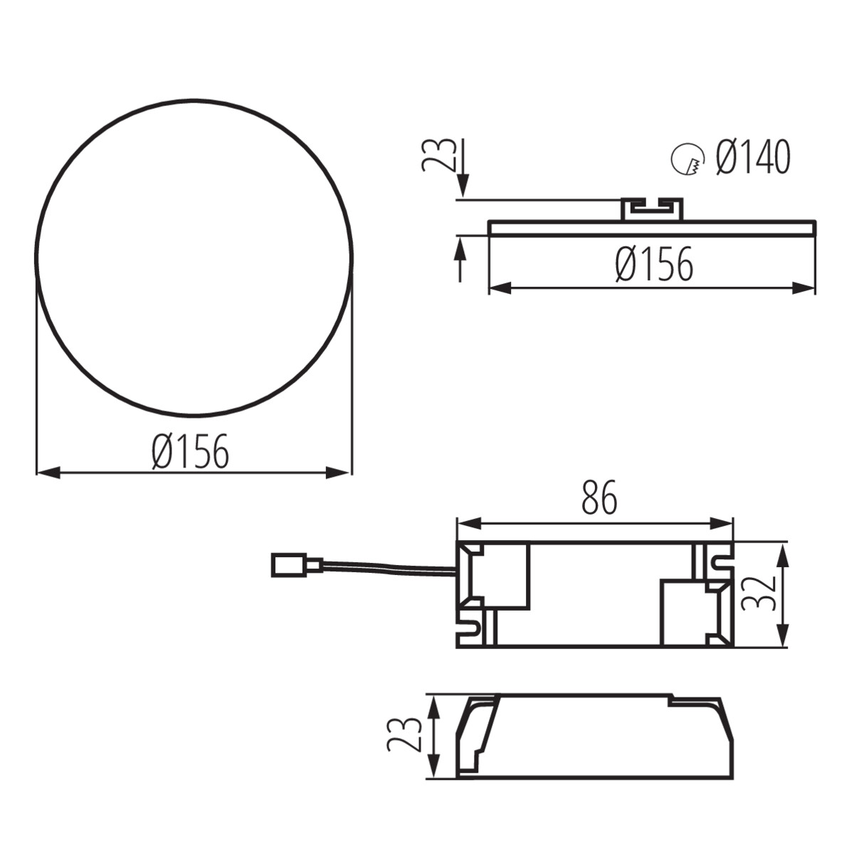 Kanlux AREL LED DO 14W-WW