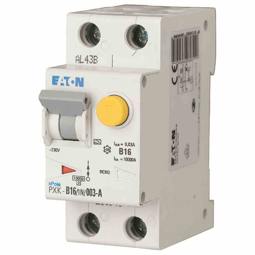 EATON PXK-C16/1N/003-A FI/LS, 16A, 30mA, LS-Kennline-C, 1p+N, FI-Char: A