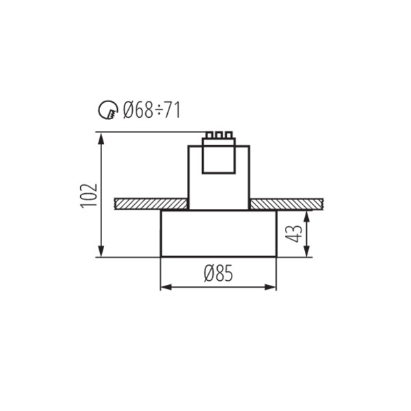 Kanlux MINI RITI GU10 B/W