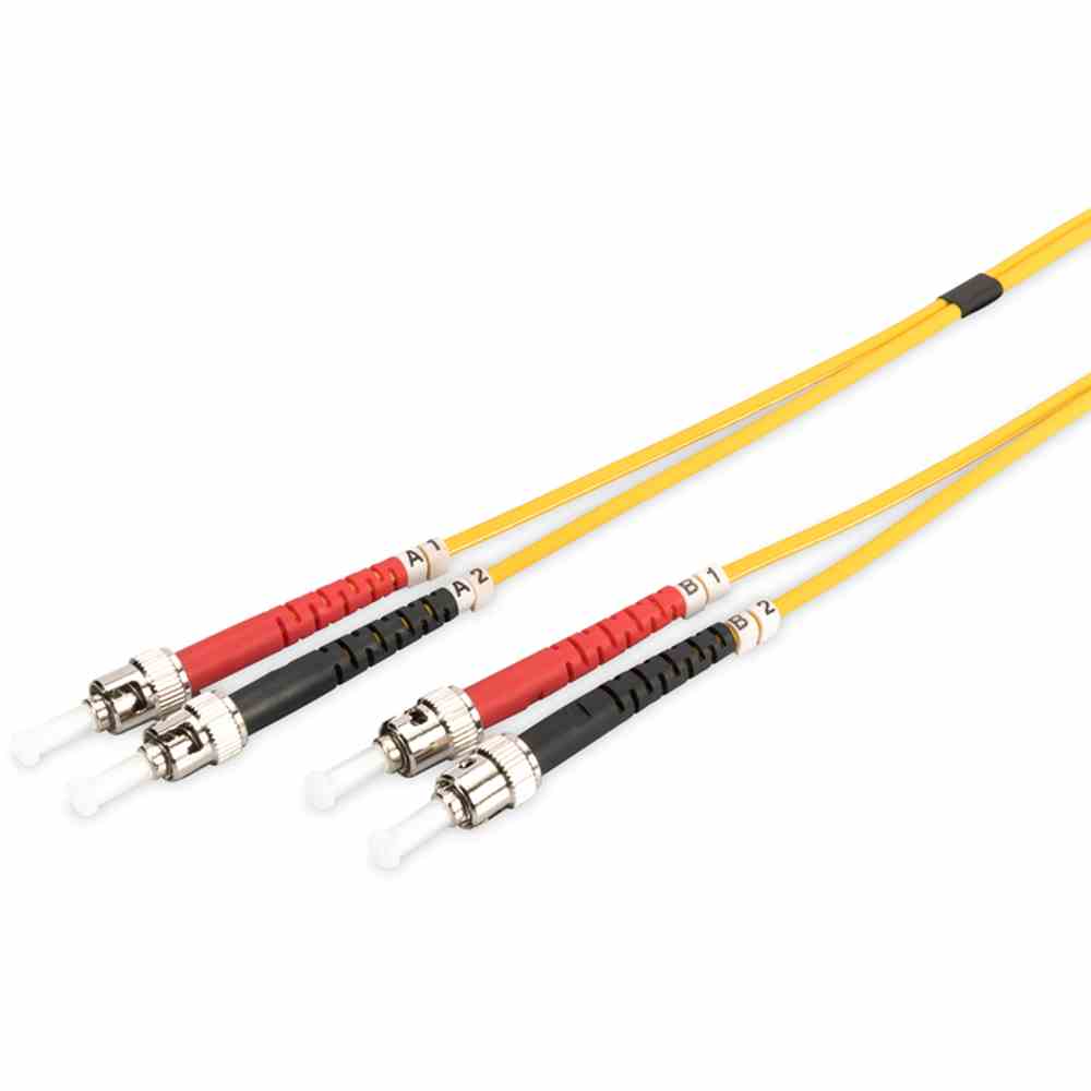 DIGITUS ST-ST Patchkabel, OS2 3m, duplex 9/125µ, gelb, LS0H 09/125µ duplex gelb LS0H – DK-2911-03