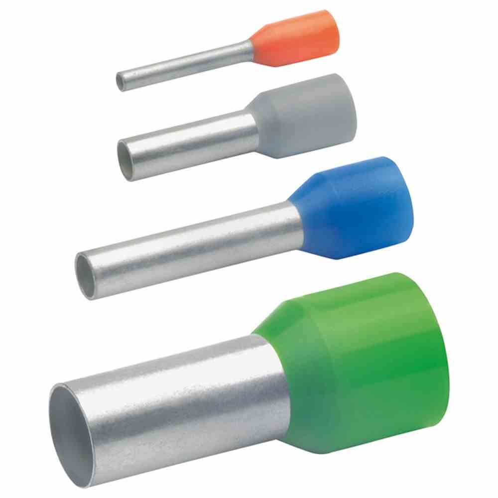 KLAUKE Aderendhülse, 1,5mm², 8mm, Isoliert, Polypropylen(PP), rot, Kupfer, verzinnt – 172RO (100 C62)