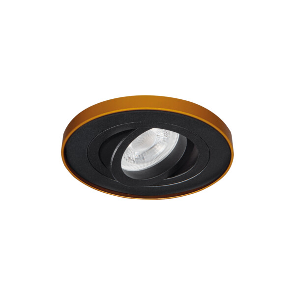 Kanlux TINY BORD DTO-B/G Einbau-Downlight schwarz/gold für Leuchtmittel GU10