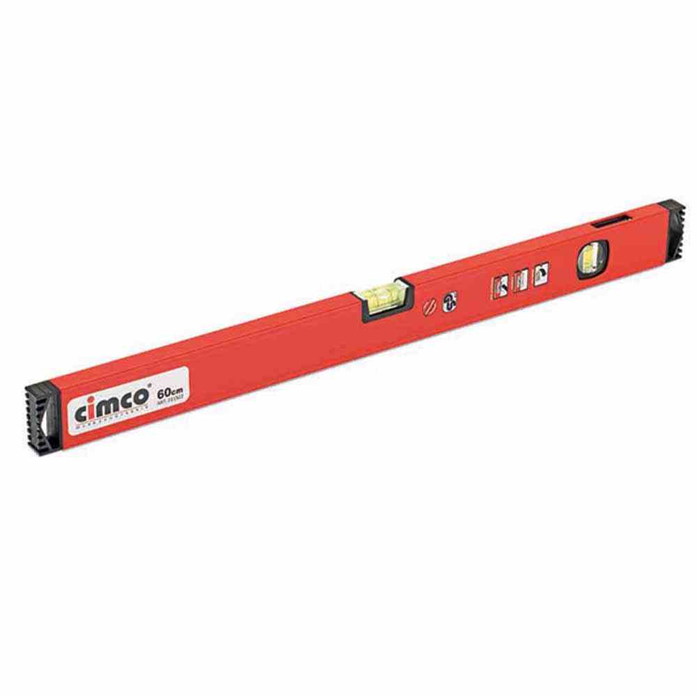 CIMCO Leichtmetall-Wasserwaage 400mm, 20x50mm, (Plumb Site® Dual-View™ Libelle), mit zwei Libellen (horizontal, vertikal) – 211520