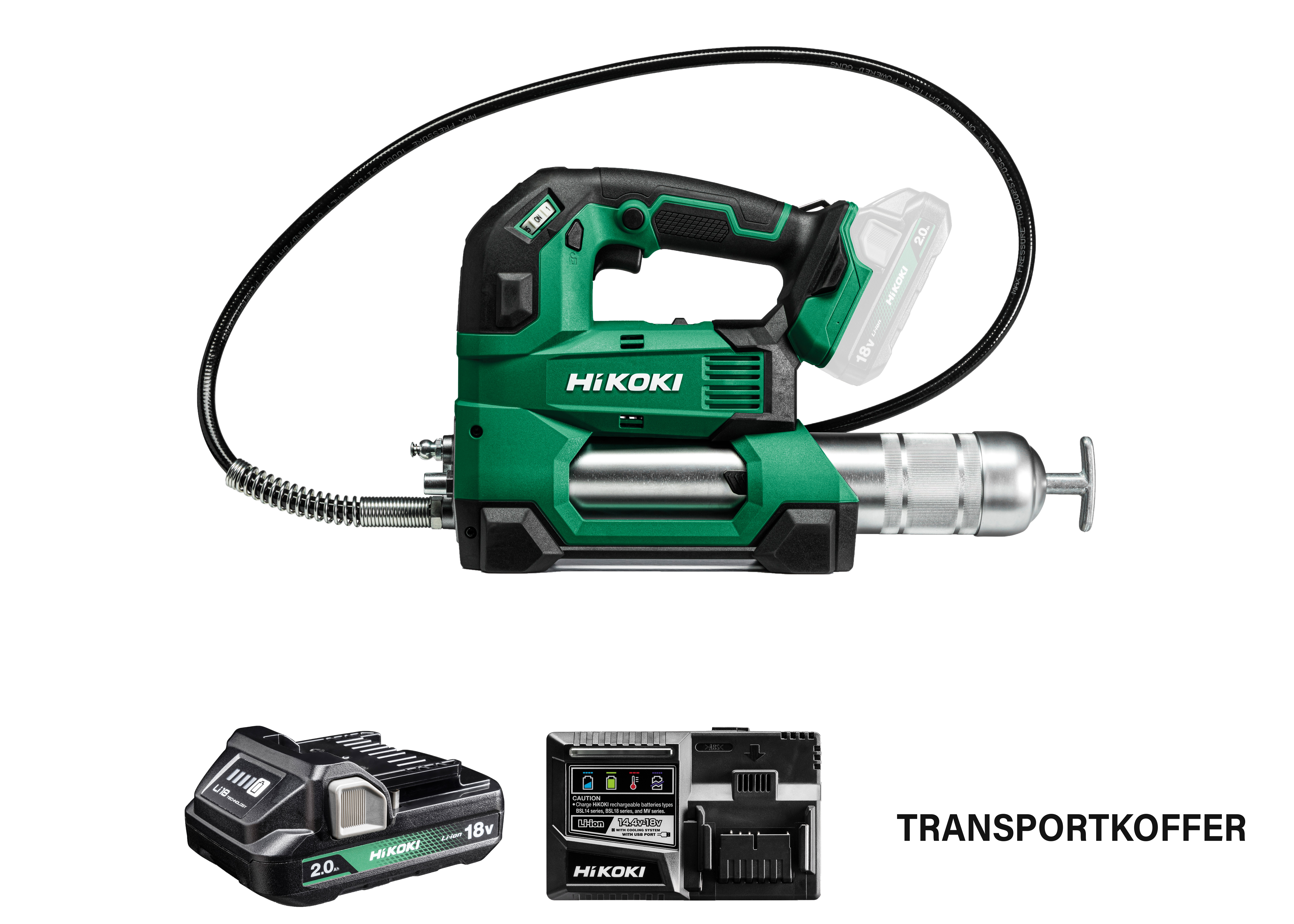 HiKOKI AL18DA (2.0) (1 Akku) (Transportkoffer) Akku Fettpresse
