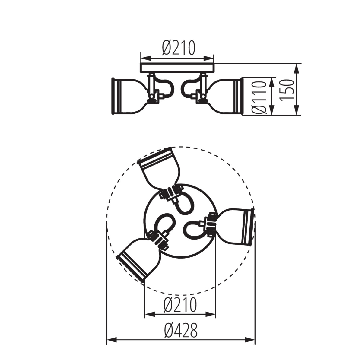 Kanlux DERATO EL-3O W-SR