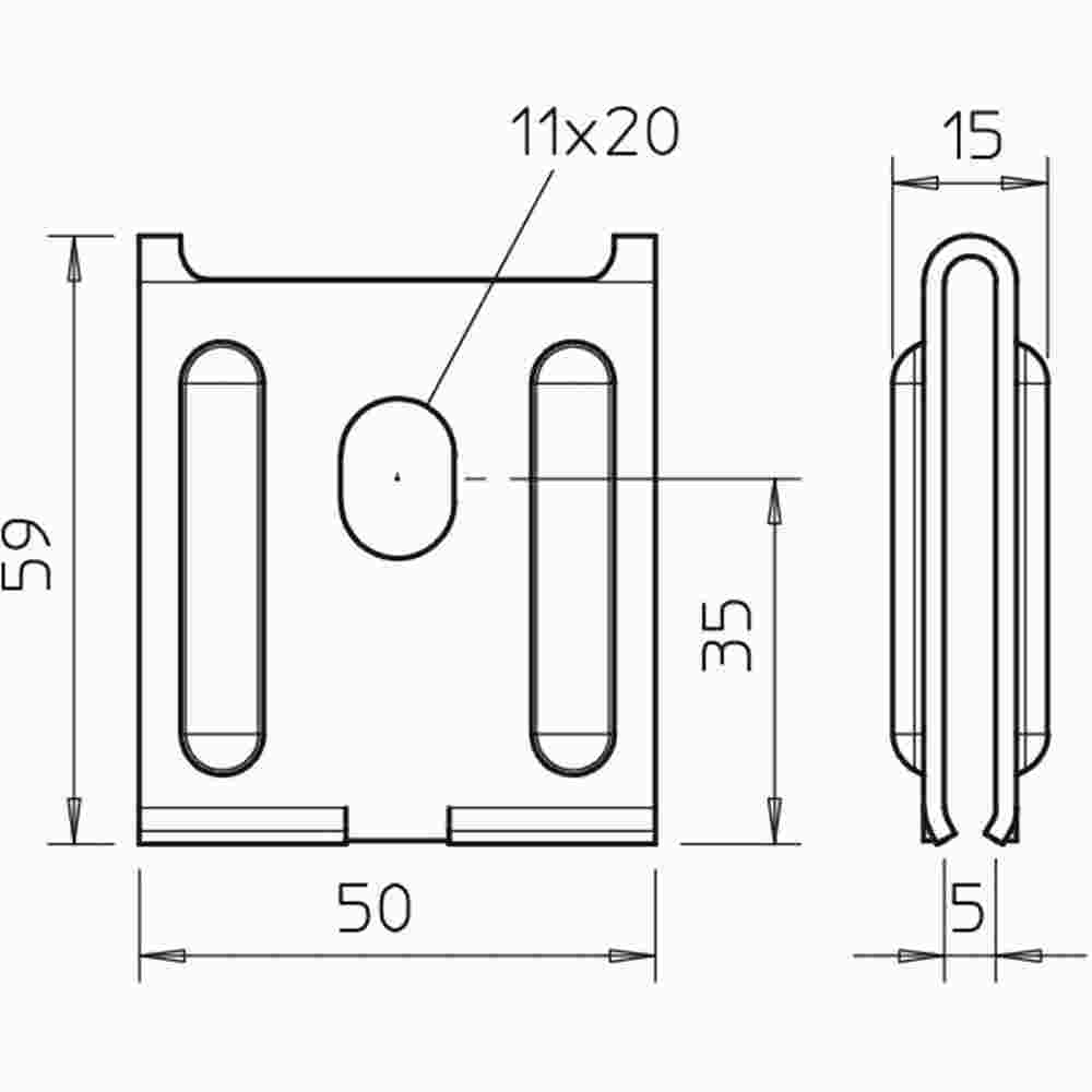 OBO BETTERMANN Wandbefestigung für Gitterrinne 50x59, V2A GR, 55, Edelstahl – K12 1818 A2